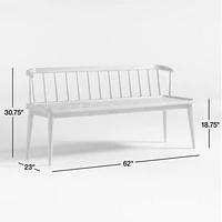 Pali Light Brown Wood Dining Bench
