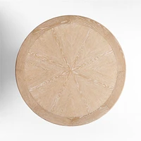 Palisades 48" Round Whitewashed Wood Dining Table