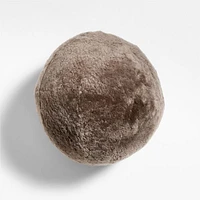 Palle Shearling Sphere 12 Warm Taupe Throw Pillow by Athena Calderone