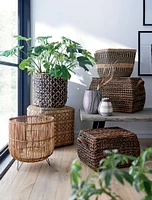 Zuzu Large Rectangular Handwoven Basket with Lid
