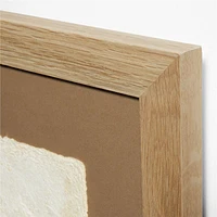"Papel con Cuadrados" in White Oak Frame Paper Wall Art 54.75"x39" by Julio Laja Chichicaxtle