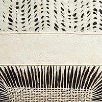 "Papel con Cuadrados" in White Oak Frame Paper Wall Art 54.75"x39" by Julio Laja Chichicaxtle