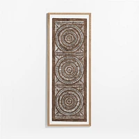"Papel con Nudos" by Julio Laja Chichicaxtle 30.75"x76.75" in White Oak Frame Hand-Cut Paper Wall Art