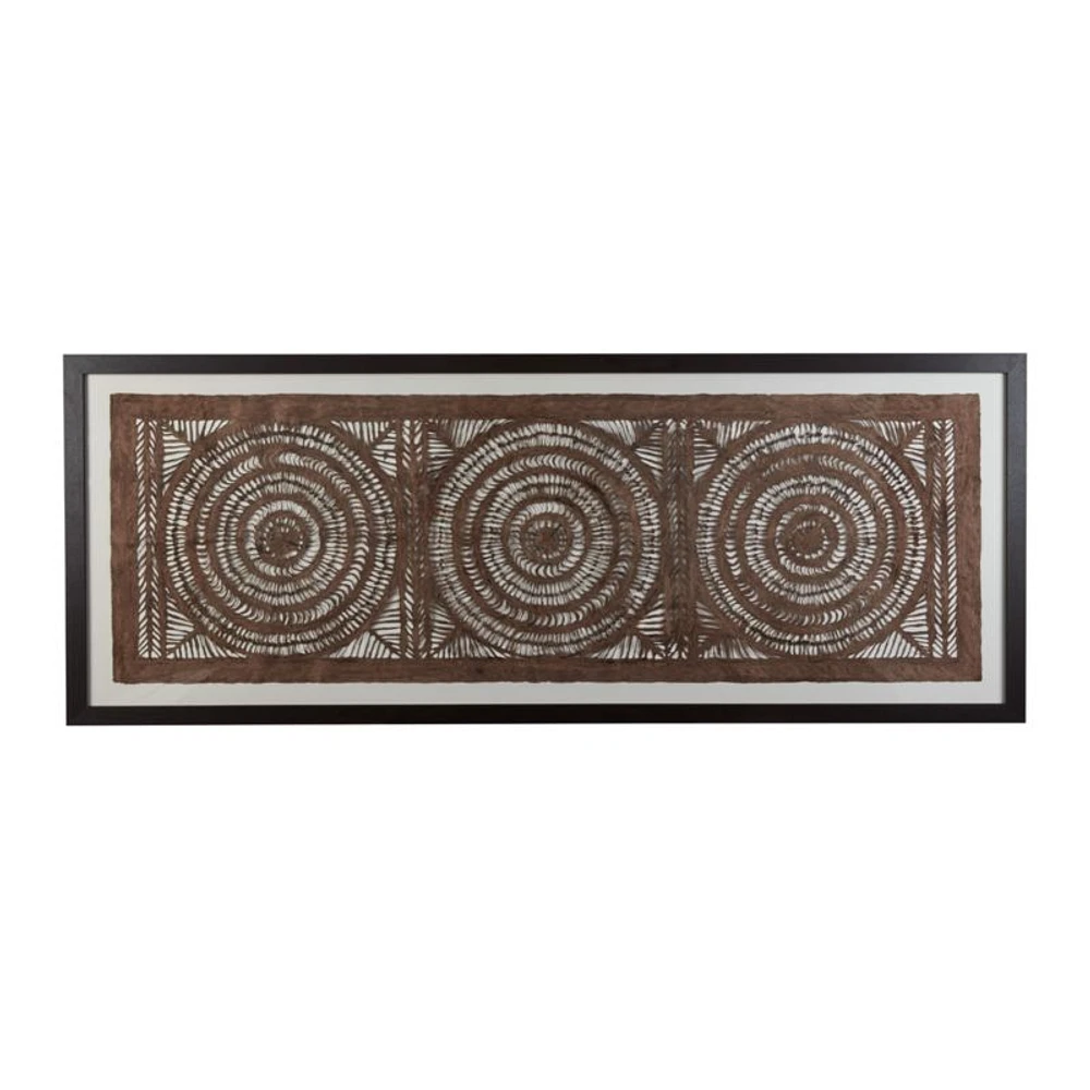 "Papel con Nudos" Framed Hand-Cut Paper Wall Art 30.75"x76.75" by Julio Laja Chichicaxtle