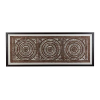 "Papel con Nudos" Framed Hand-Cut Paper Wall Art 30.75"x76.75" by Julio Laja Chichicaxtle