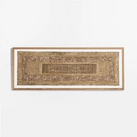 "Papeles" by Julio Laja Chichicaxtle 34.25"x81.75" in White Oak Frame Hand-Cut Paper Wall Art