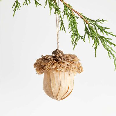 Wood Acorn Christmas Ornament