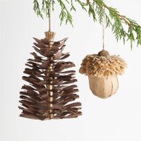 Wood Acorn Christmas Ornament