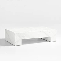 Paramount Grey & White Marble 56" Rectangular Coffee Table