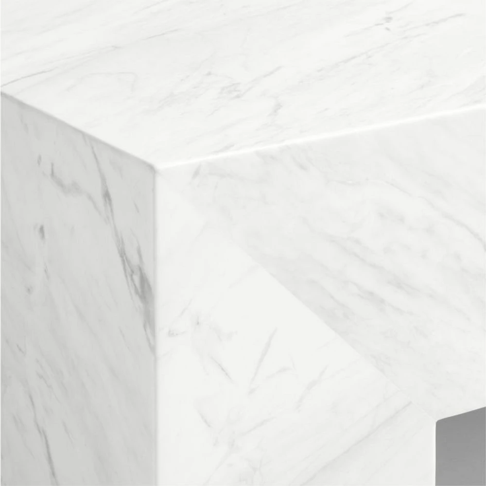 Paramount Grey & White Marble 56" Rectangular Coffee Table