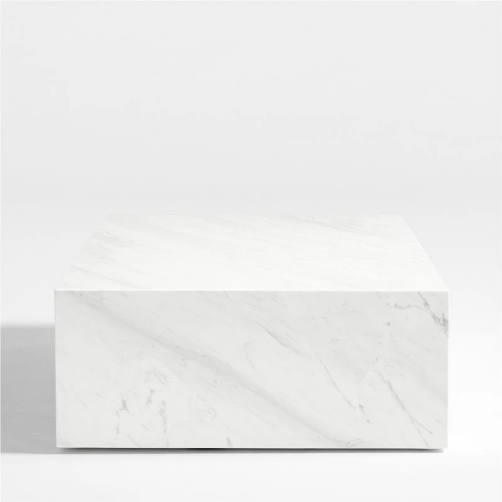 Paramount Grey & White Marble 56" Rectangular Coffee Table