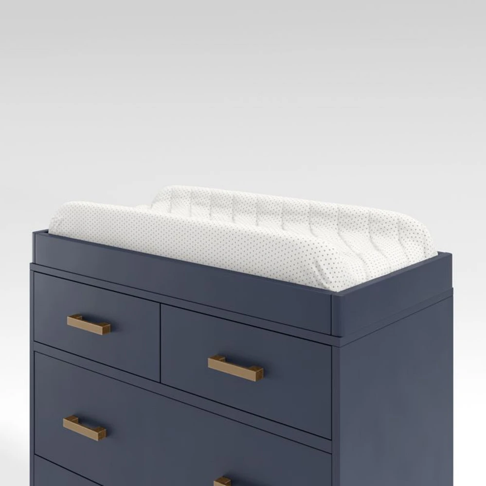 Navy Blue Wood Baby Changing Table Topper