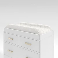 White Wood Baby Changing Table Topper
