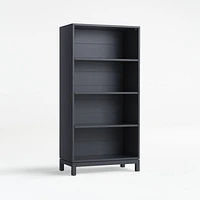Parke Charcoal Wood 4-Shelf Bookcase