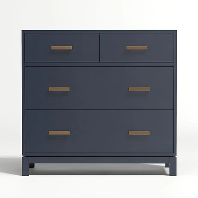 Parke Navy Blue Wood 4-Drawer Kids Dresser Chest