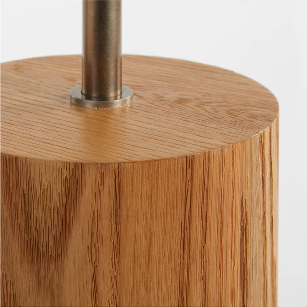 Shinola Parker Wood Table Lamp with Woven Canvas Shade