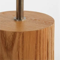Shinola Parker Wood Table Lamp with Woven Canvas Shade
