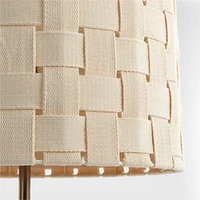 Shinola Parker Wood Table Lamp with Woven Canvas Shade