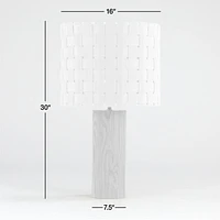 Shinola Parker Wood Table Lamp with Woven Canvas Shade