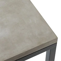 Parsons Concrete Top/ Dark Steel Base 48x28 Small Rectangular Coffee Table