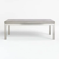 Parsons Concrete Top/ Stainless Steel Base 48x28 Small Rectangular Coffee Table