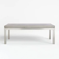 Parsons Concrete Top/ Stainless Steel Base 48x28 Small Rectangular Coffee Table