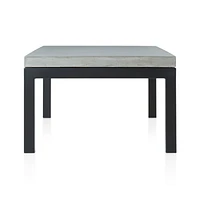 Parsons Concrete Top/ Dark Steel Base 48x28 Small Rectangular Coffee Table