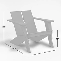Paso Grey Outdoor Adirondack Chair by POLYWOOD®