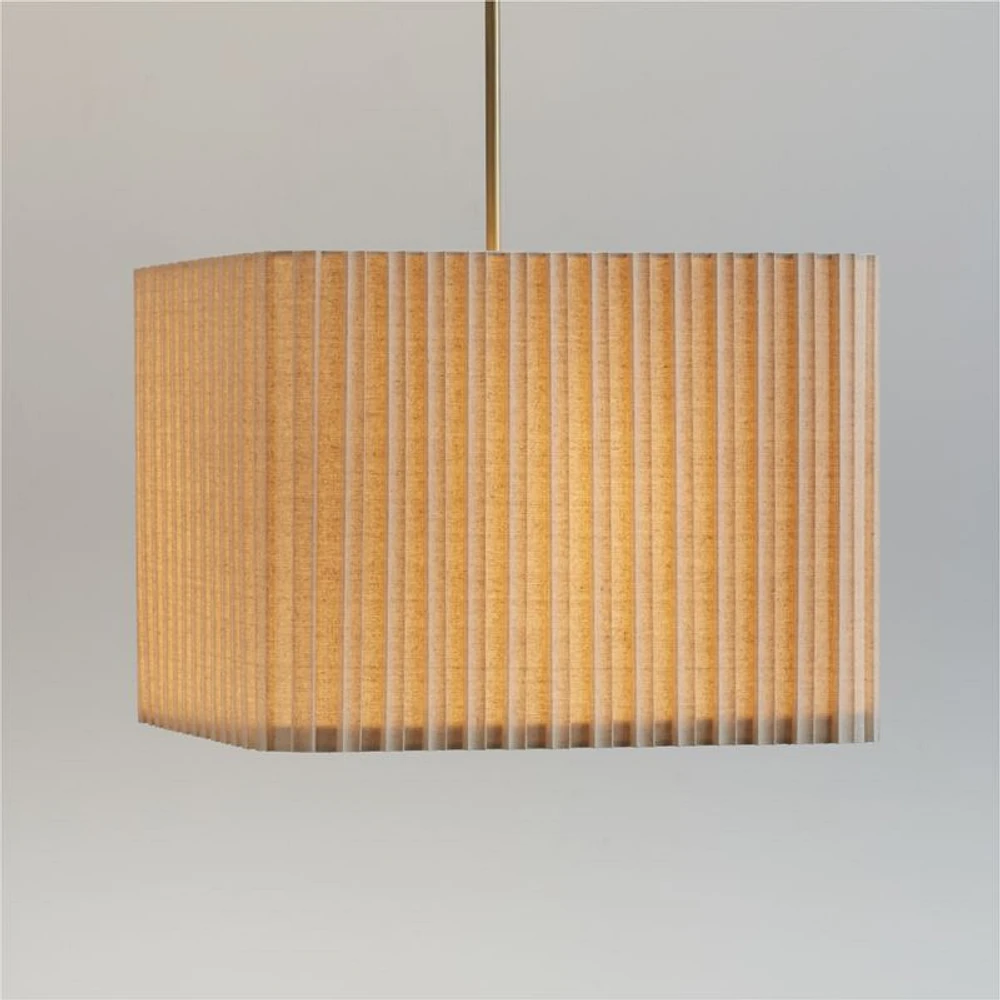 Patrice Ivory Linen Fabric Pendant Light