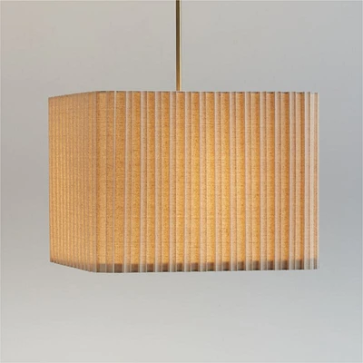 Patrice Ivory Linen Fabric Pendant Light
