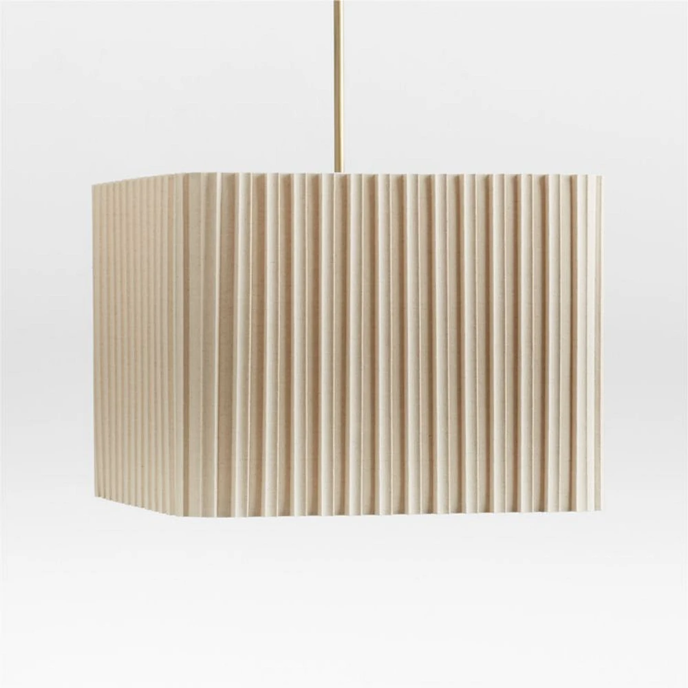 Patrice Ivory Linen Fabric Pendant Light