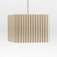 Patrice Ivory Linen Fabric Pendant Light