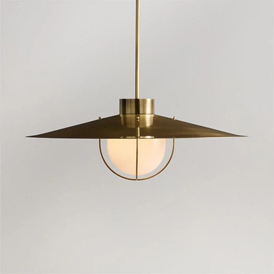 Penny Burnished Brass Pendant Light