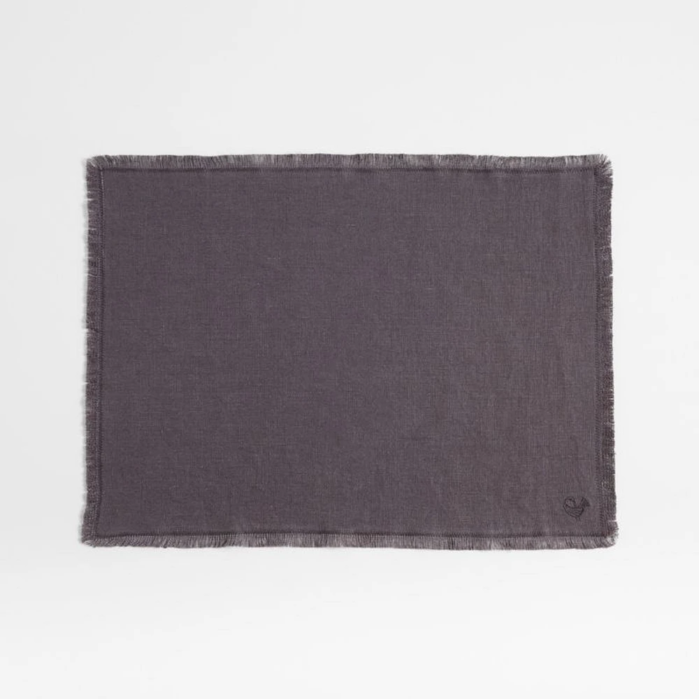 Pepa Grey Fringe Placemat by Eric Adjepong