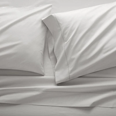 Favorite Organic Cotton Percale Dove Grey King Bed Sheet Set