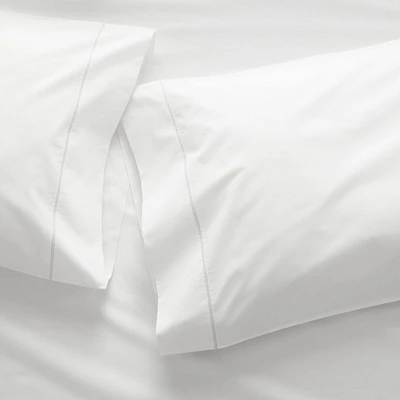 Favorite Organic Cotton Percale White King Pillowcases, Set of 2