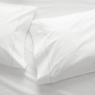 Favorite Organic Cotton Percale White Standard Pillowcases, Set of 2