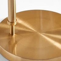Petite Brass Adjustable Arc Floor Lamp 71"