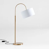 Petite Brass Adjustable Arc Floor Lamp 71"