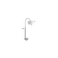 Petite Bronze Adjustable Arc Floor Lamp 71"