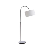 Petite Bronze Adjustable Arc Floor Lamp 71"