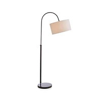 Petite Bronze Adjustable Arc Floor Lamp 71"