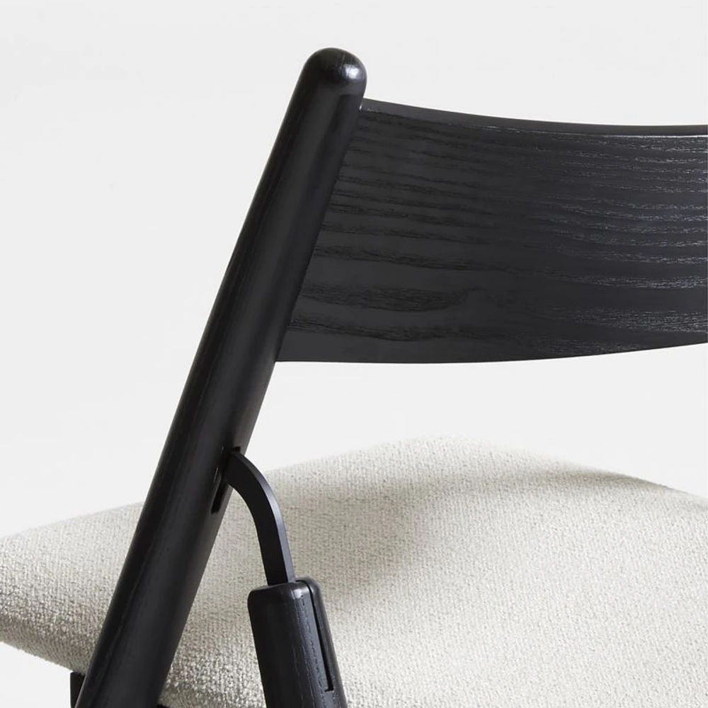 Petrie Black Ash Wood Folding Dining Side Chair