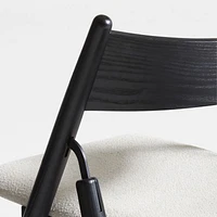Petrie Black Ash Wood Folding Dining Side Chair