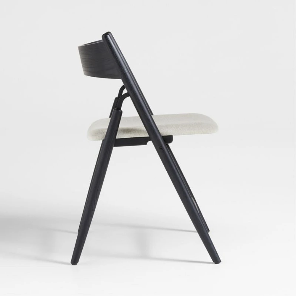 Petrie Black Ash Wood Folding Dining Side Chair
