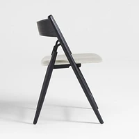 Petrie Black Ash Wood Folding Dining Side Chair
