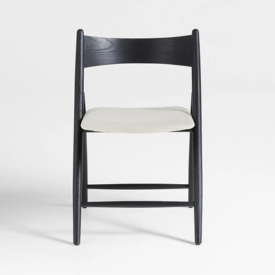 Petrie Black Ash Wood Folding Dining Side Chair