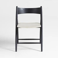 Petrie Black Ash Wood Folding Dining Side Chair