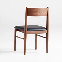 Petrie Barley Ash Black Leather Dining Chair