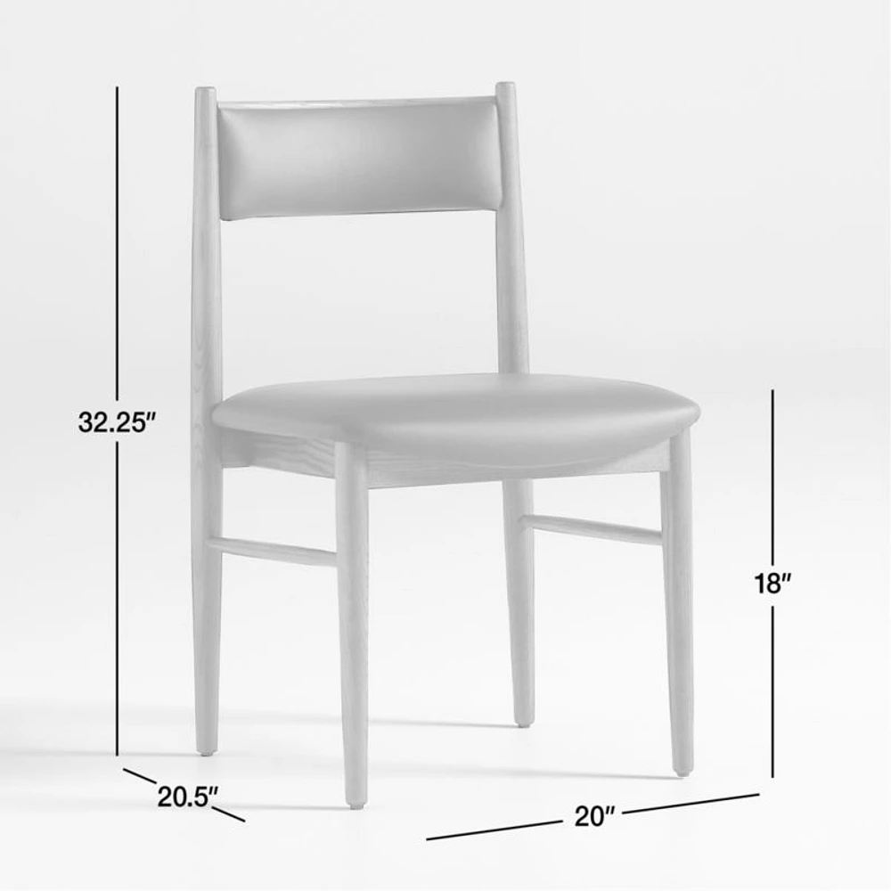 Petrie Barley Ash Black Leather Dining Chair